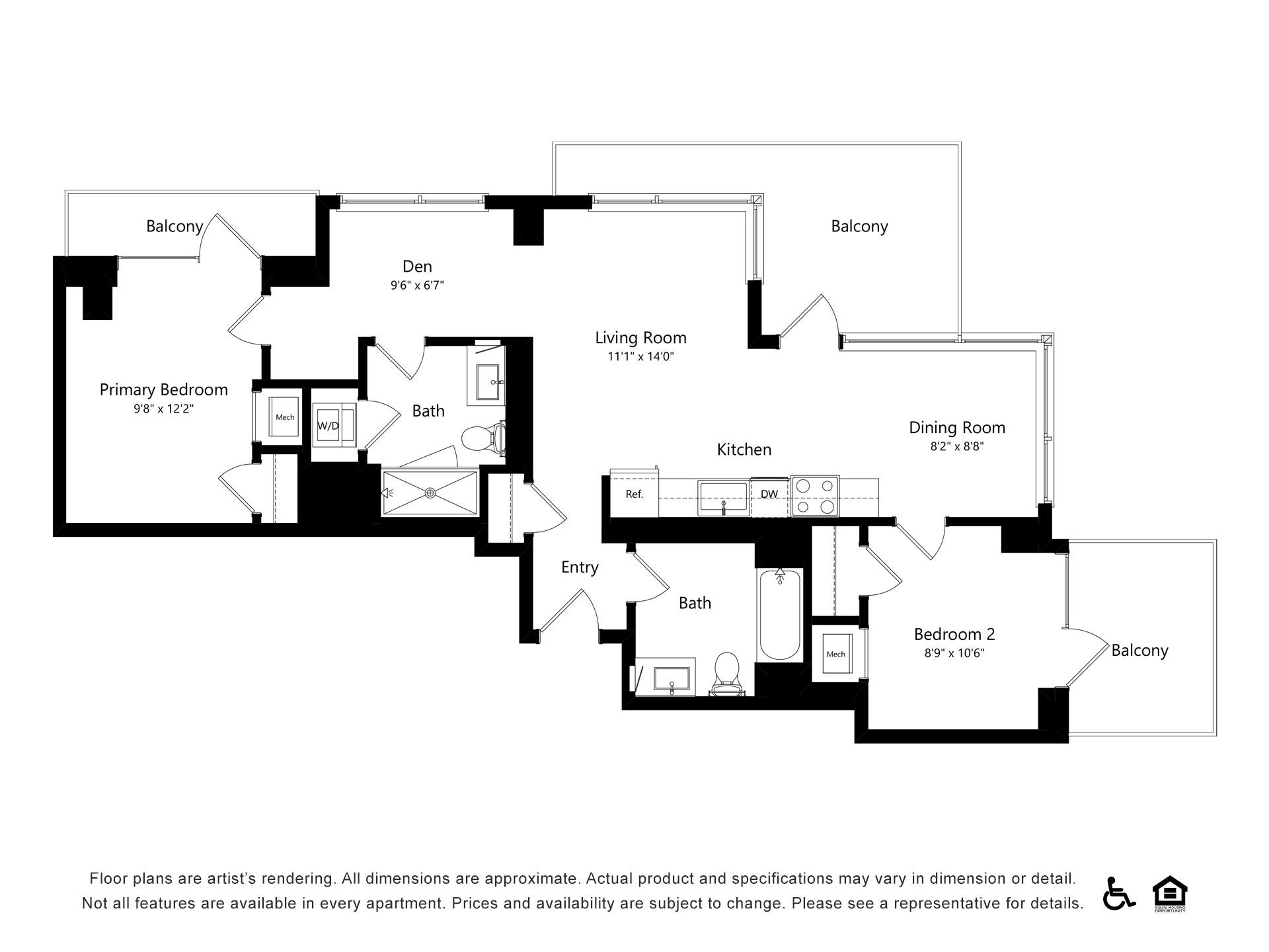 Floor plan layout diagram for B22
